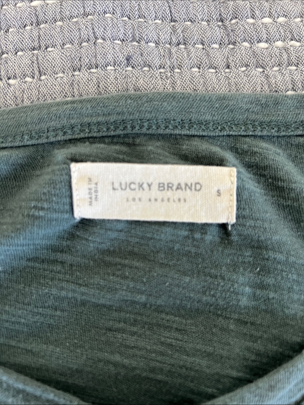 Lucky Brand V-Neck Long Sleeve Top in Muted Teal - Picture 4 of 8